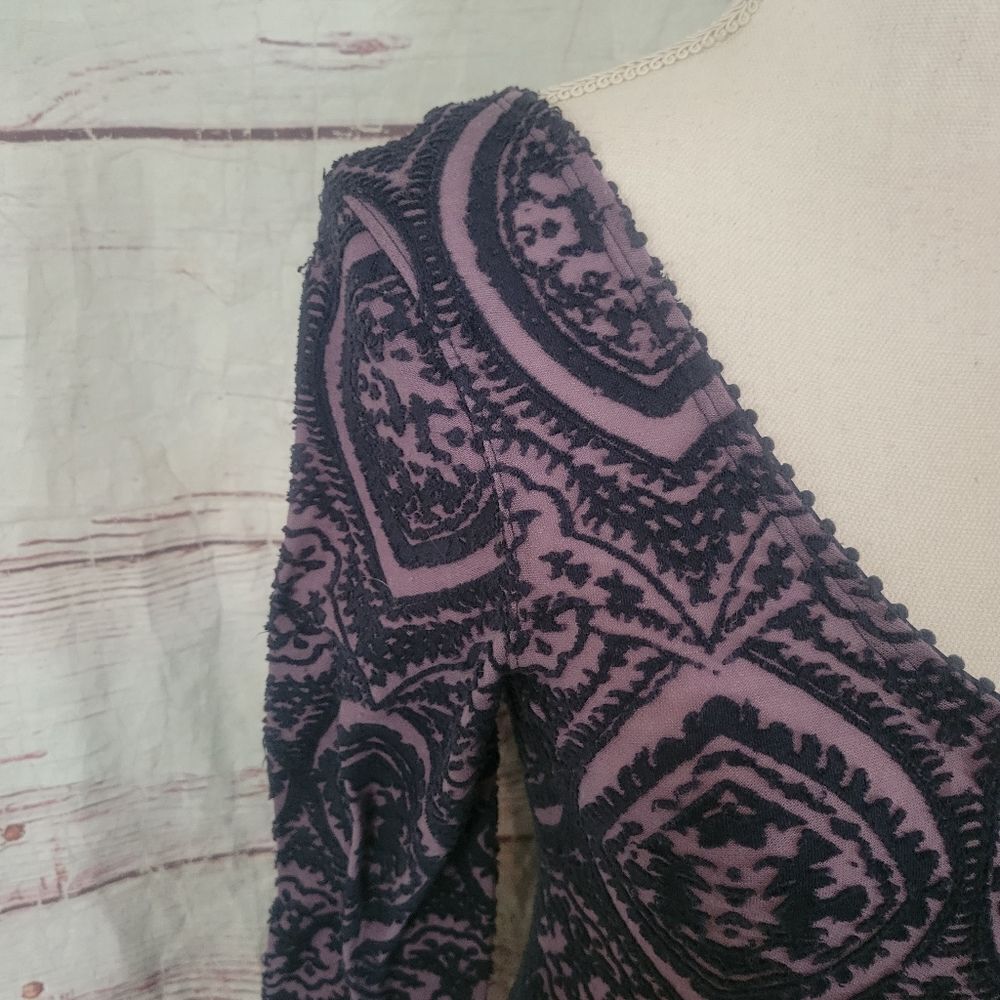 Free People Bodycon Textured Mini Dress Size Medium - Picture 5 of 7